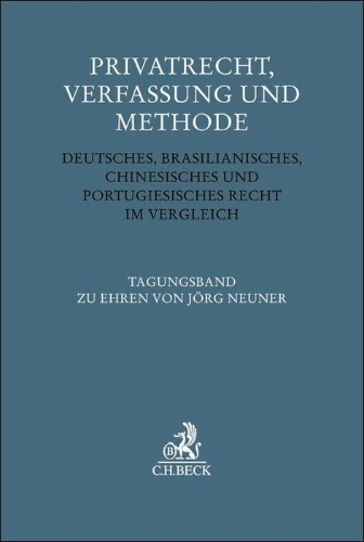 Buchcover und Innenansicht für das Buch: Privatrecht, Verfassung und Methode