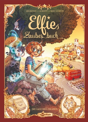 Buchcover und Innenansicht für das Buch: Elfies Zauberbuch. Band 2