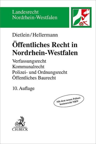 Buchcover und Innenansicht für das Buch: Öffentliches Recht in Nordrhein-Westfalen