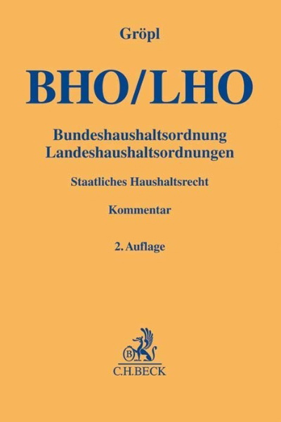 Buchcover und Innenansicht für das Buch: Bundeshaushaltsordnung / Landeshaushaltsordnungen (BHO/LHO)
