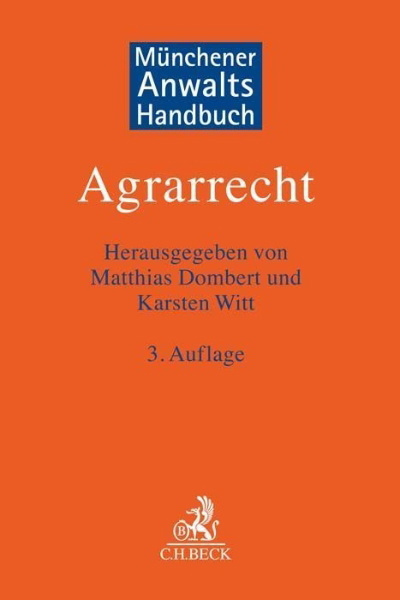 Buchcover und Innenansicht für das Buch: Münchener Anwaltshandbuch Agrarrecht