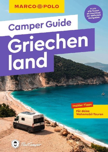 Buchcover und Innenansicht für das Buch: MARCO POLO Camper Guide Griechenland