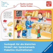Buchcover und Innenansicht für das Buch: Mein erstes Sachen suchen: Beim Einkaufen