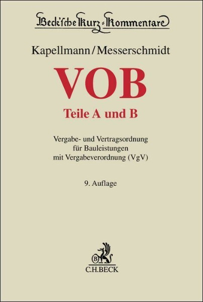 Buchcover und Innenansicht für das Buch: VOB Teile A und B