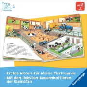 Buchcover und Innenansicht für das Buch: Entdecke die Bauernhoftiere