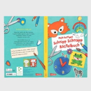 Buchcover und Innenansicht für das Buch: Mein lustiges Schnipp Schnapp Bastelbuch