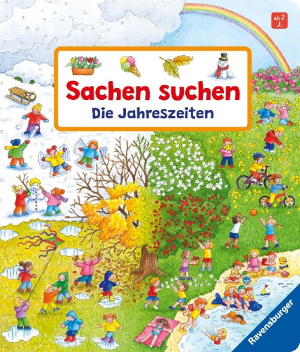 Buchcover und Innenansicht für das Buch: Sachen suchen: Die Jahreszeiten