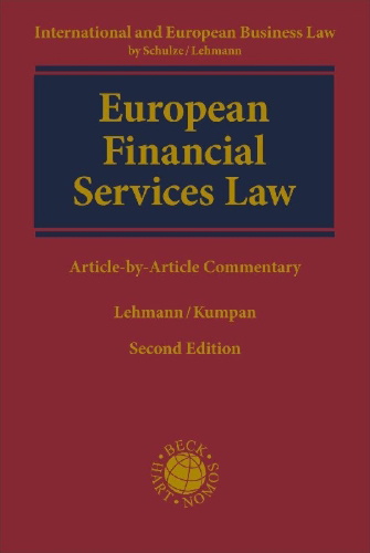 Buchcover und Innenansicht für das Buch: European Financial Services Law