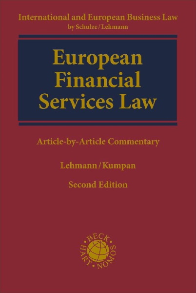 Buchcover und Innenansicht für das Buch: European Financial Services Law