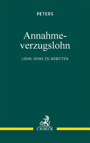 Buchcover und Innenansicht für das Buch: Annahmeverzugslohn