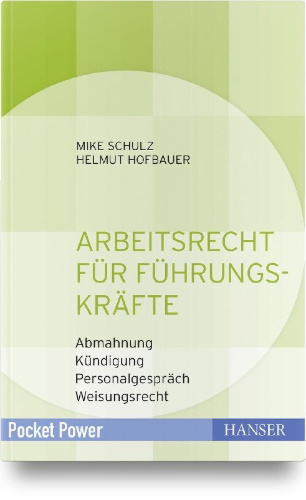 Buchcover und Innenansicht für das Buch: Arbeitsrecht für Führungskräfte