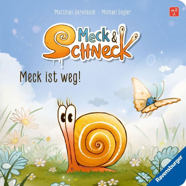 Buchcover und Innenansicht für das Buch: Meck und Schneck. Meck ist weg!