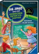 Buchcover und Innenansicht für das Buch: Die Jagd nach dem magischen Detektivkoffer, Band 6 - Schurken in der Schule
