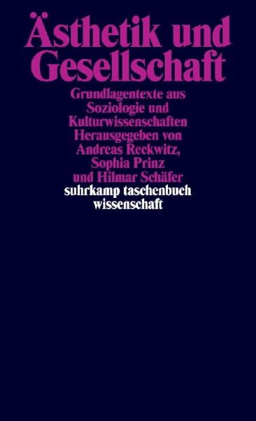 Buchcover und Innenansicht für das Buch: Ästhetik und Gesellschaft