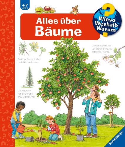 Buchcover und Innenansicht für das Buch: Wieso? Weshalb? Warum?, Band 52: Alles über Bäume