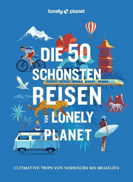 Buchcover und Innenansicht für das Buch: Les 50 plus beaux Voyages