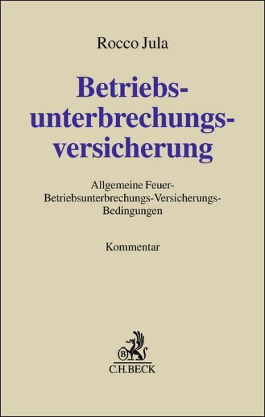 Buchcover und Innenansicht für das Buch: Betriebsunterbrechungsversicherung