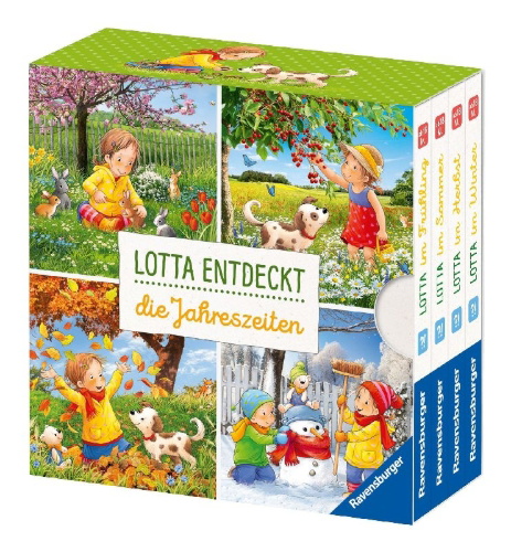 Buchcover und Innenansicht für das Buch: Lotta entdeckt die Jahreszeiten
