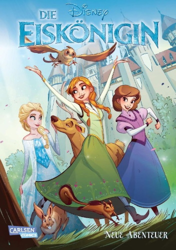 Buchcover und Innenansicht für das Buch: Disney Die Eiskönigin - Neue Abenteuer: Über Grenzen hinweg