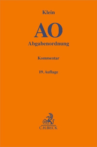 Buchcover und Innenansicht für das Buch: Abgabenordnung. AO