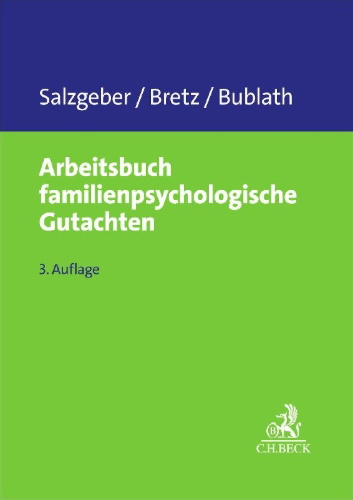 Buchcover und Innenansicht für das Buch: Arbeitsbuch familienpsychologische Gutachten
