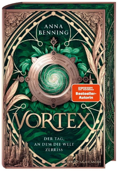 Buchcover und Innenansicht für das Buch: Vortex - Der Tag, an dem die Welt zerriss Schmuckausgabe