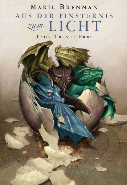 Buchcover und Innenansicht für das Buch: Lady Trents Erbe: Aus der Finsternis zum Licht