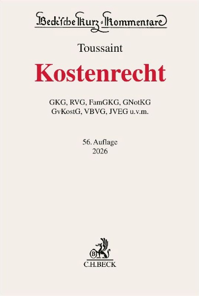 Buchcover und Innenansicht für das Buch: Kostenrecht