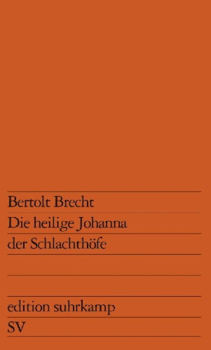 Buchcover und Innenansicht für das Buch: Die heilige Johanna der Schlachthöfe