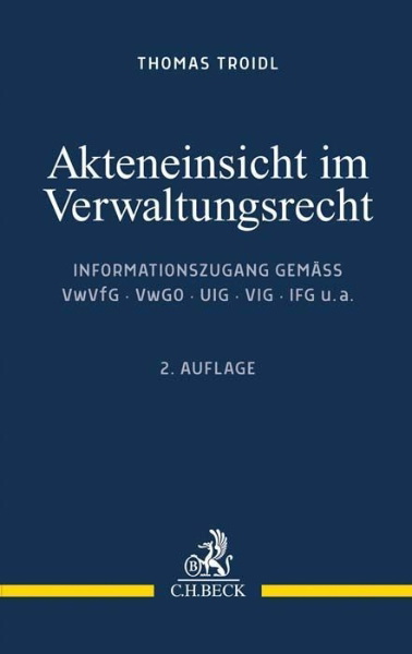 Buchcover und Innenansicht für das Buch: Akteneinsicht im Verwaltungsrecht