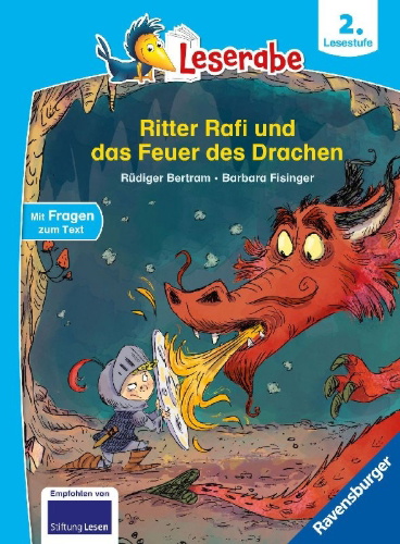 Buchcover und Innenansicht für das Buch: Leserabe 2. Lesestufe - Ritter Rafi und das Feuer des Drachen