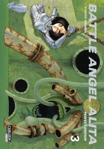 Buchcover und Innenansicht für das Buch: Battle Angel Alita - Perfect Edition 3