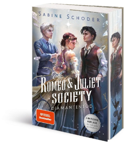 Buchcover und Innenansicht für das Buch: The Romeo & Juliet Society, Band 3 - Diamantentod