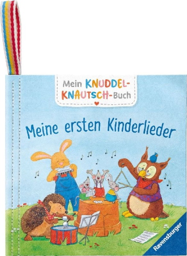 Buchcover und Innenansicht für das Buch: Mein Knuddel-Knautsch-Buch - Meine ersten Kinderlieder