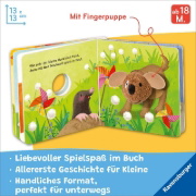 Buchcover und Innenansicht für das Buch: Mein liebstes Fingerpuppenbuch: Hallo, kleiner Hund!