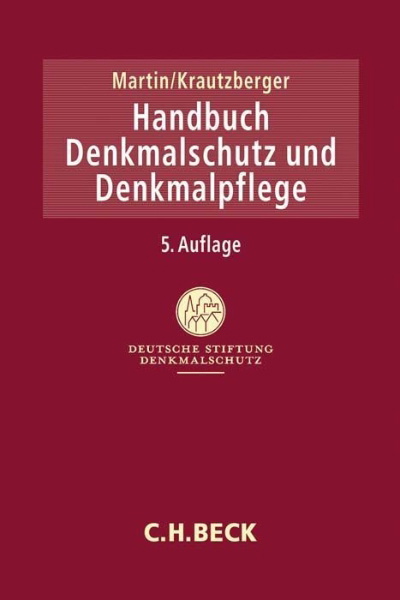 Buchcover und Innenansicht für das Buch: Handbuch Denkmalschutz und Denkmalpflege