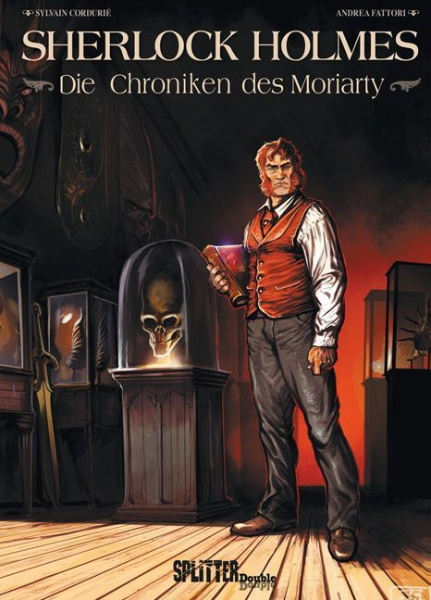 Buchcover und Innenansicht für das Buch: Sherlock Holmes - Les chroniques de Moriarty