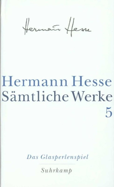 Buchcover und Innenansicht für das Buch: Das Glasperlenspiel