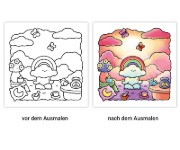 Buchcover und Innenansicht für das Buch: Cozy Coloring - Love Yourself