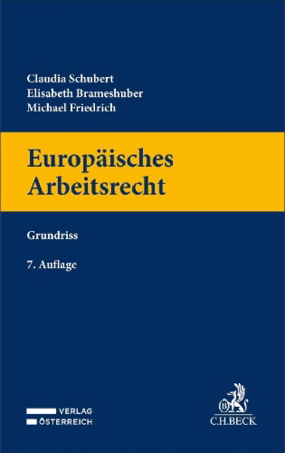Buchcover und Innenansicht für das Buch: Europäisches Arbeitsrecht