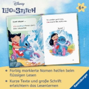 Buchcover und Innenansicht für das Buch: Disney Lilo & Stitch: Auf die Plätze, fertig, Stitch! - Erstlesebuch zum Lesenlernen