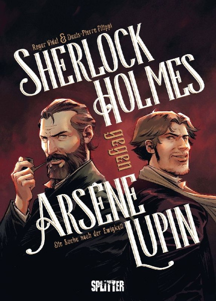 Buchcover und Innenansicht für das Buch: Sherlock Holmes contre Arsène Lupin
