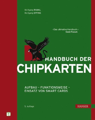 Buchcover und Innenansicht für das Buch: Handbuch der Chipkarten