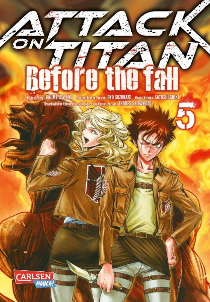 Buchcover und Innenansicht für das Buch: Shingeki no Kyojin - Before the Fall