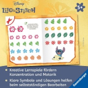 Buchcover und Innenansicht für das Buch: Disney Stitch - Mein Vorschulbuch: Buchstaben, Zahlen, Konzentration