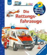 Buchcover und Innenansicht für das Buch: Wieso? Weshalb? Warum? junior, Band 23: Die Rettungsfahrzeuge