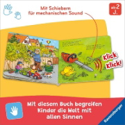Buchcover und Innenansicht für das Buch: Spielen, hören, staunen - Garten