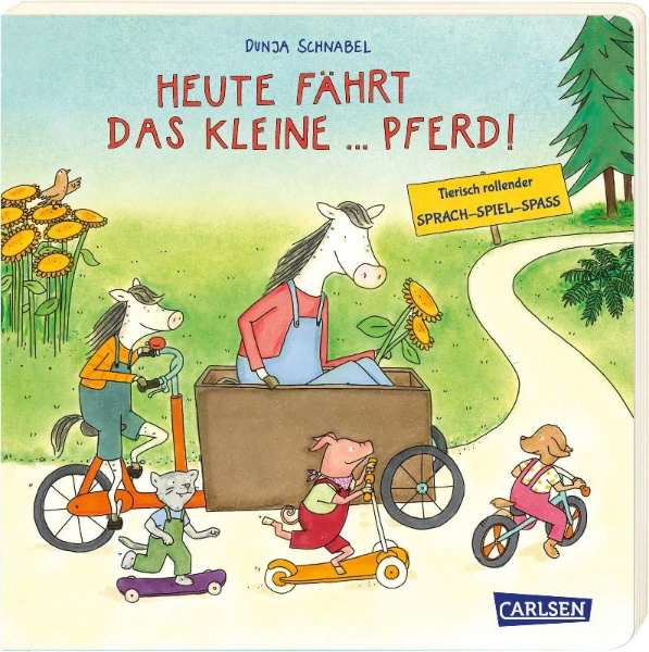 Buchcover und Innenansicht für das Buch: Heute fährt das kleine ... Pferd!