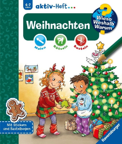 Buchcover und Innenansicht für das Buch: Wieso? Weshalb? Warum? aktiv-Heft - Weihnachten