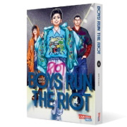 Buchcover und Innenansicht für das Buch: Boys Run the Riot